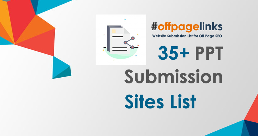 PPT Submission Sites List